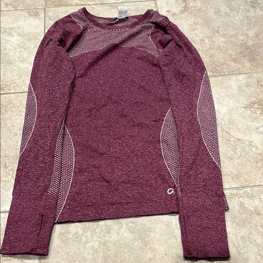 Women's Maroon Long Sleeve Top